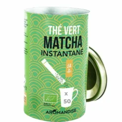 AROMANDISE - Thé vert matcha instantané 50 sticks