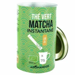 AROMANDISE - Thé vert matcha instantané 75 sticks