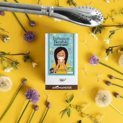 AROMANDISE - Tisane benifuki en sachets + paille inox avec filtre