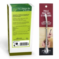 AROMANDISE - Tisane bio relaxante + paille inox avec filtre