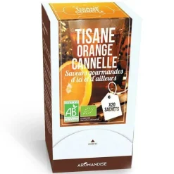 AROMANDISE - Tisane orange et cannelle biologique - 20 sachets