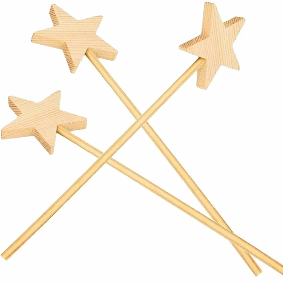 ARTEMIO - 25 baguettes magiques en bois 23 cm