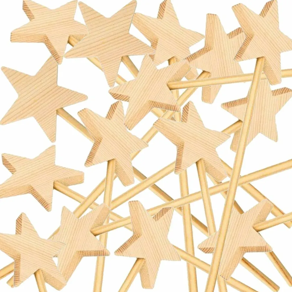 ARTEMIO - 15 baguettes magiques en bois 23 cm