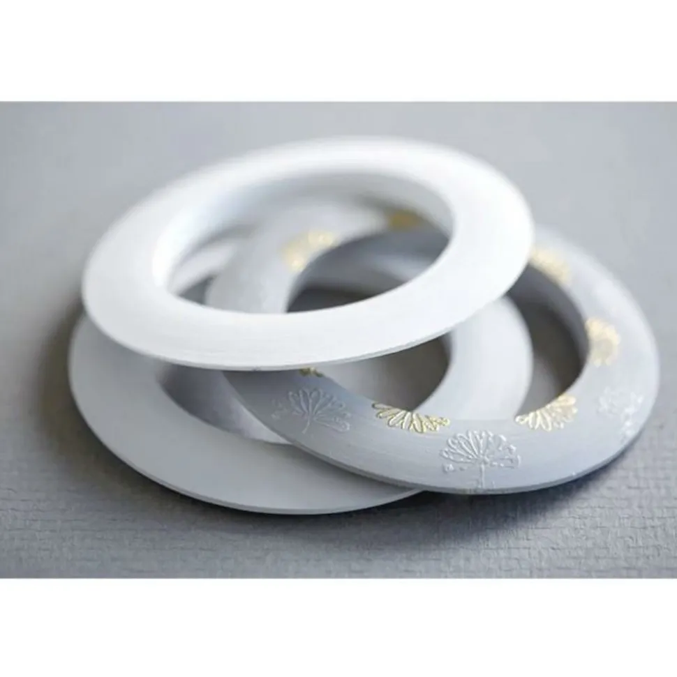 ARTEMIO - 2 bracelets en bois plats 6,8 cm