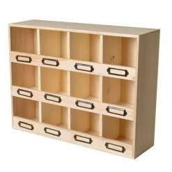 ARTEMIO - 3 casiers de rangement en bois 12 emplacements