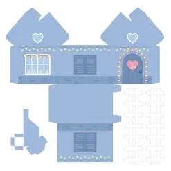 ARTEMIO - 14 feuilles patrons village souris 3d