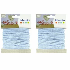 ARTEMIO - 2 fils à tricotin 5 mm x 5 m - bleu pastel