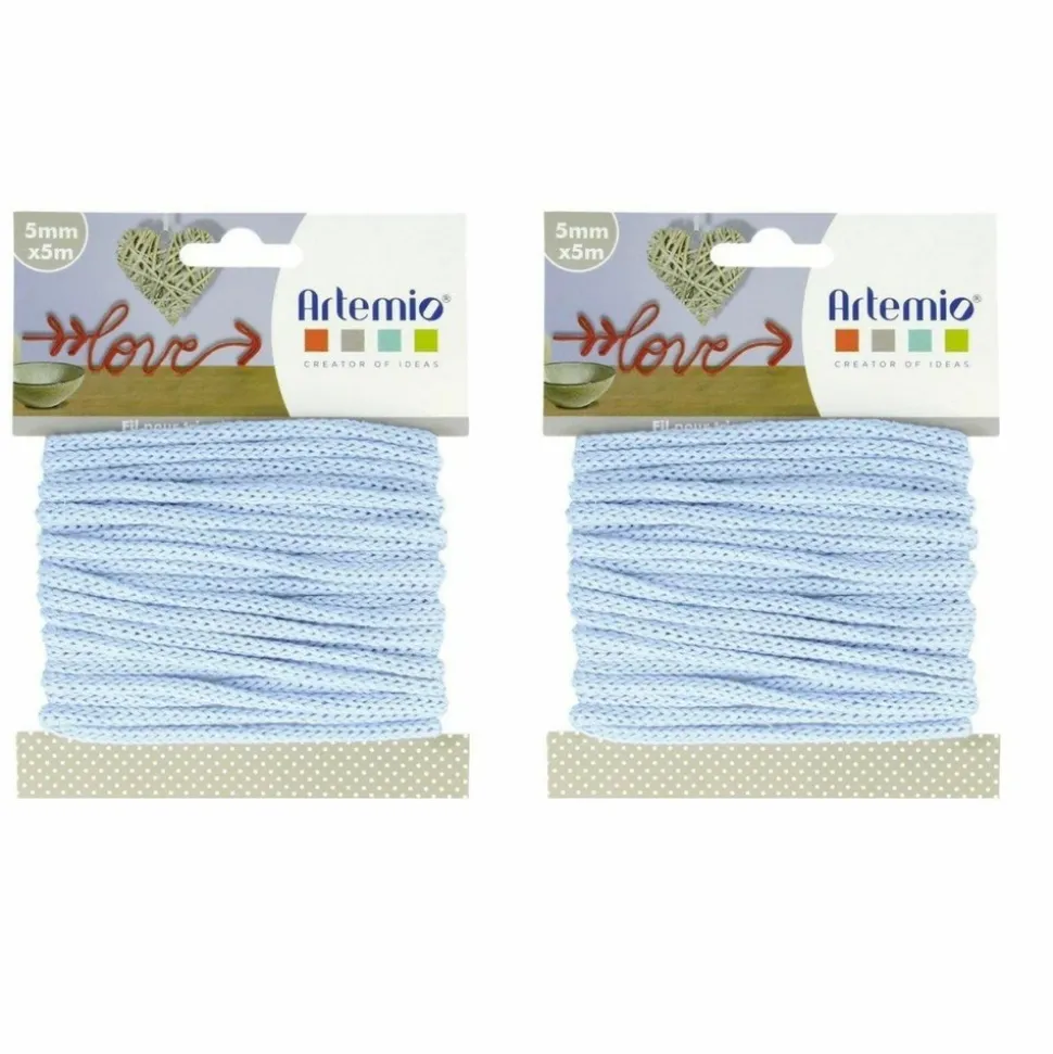 ARTEMIO - 2 fils à tricotin 5 mm x 5 m - bleu pastel