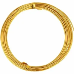 ARTEMIO - 2 fils d'aluminium 5 m x 1,5 mm - doré