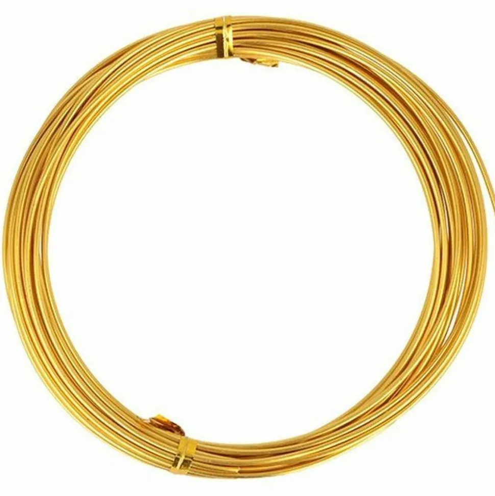 ARTEMIO - 2 fils d'aluminium 5 m x 1,5 mm - doré