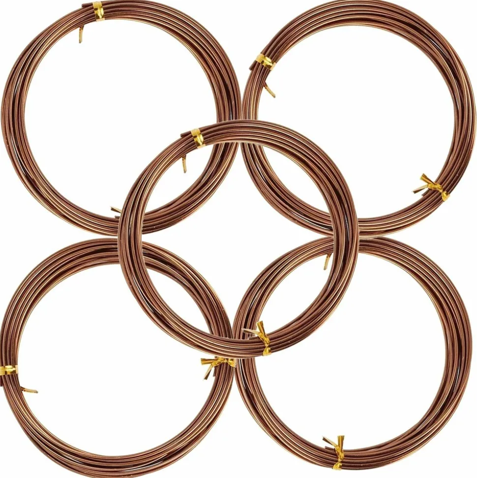 ARTEMIO - 5 fils en aluminium 5 m x 1,5 mm - bronze