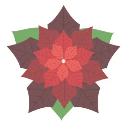 ARTEMIO - 6 matrices de découpe etoile de noël 10,8 cm