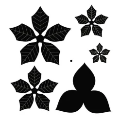 ARTEMIO - 6 matrices de découpe etoile de noël 10,8 cm