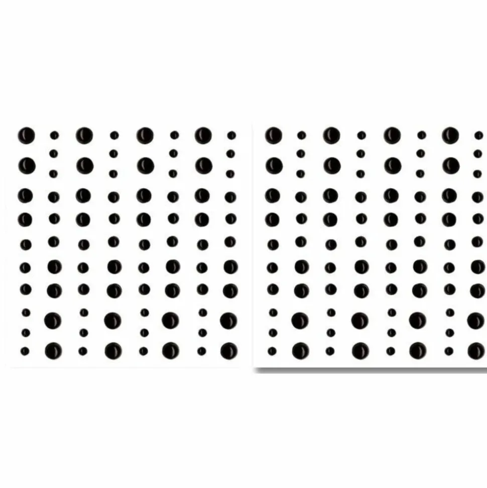 ARTEMIO - 160 perles adhésives noires