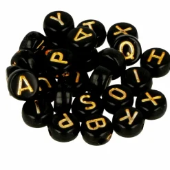 ARTEMIO - 600 perles alphabet blanc/ noir