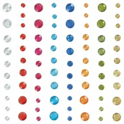 ARTEMIO - 160 perles autocollantes diamants multicolores