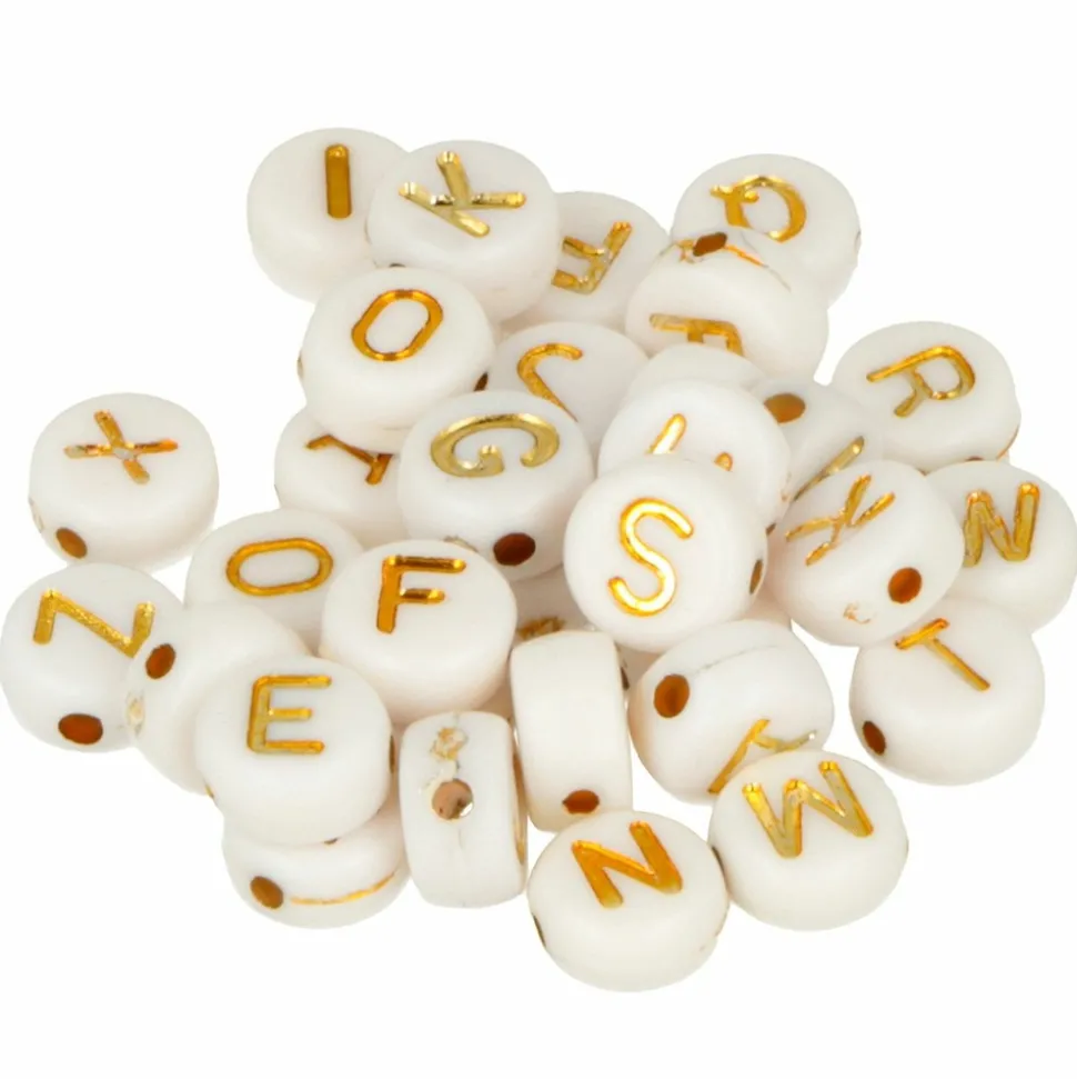ARTEMIO - 300 perles blanches alphabet