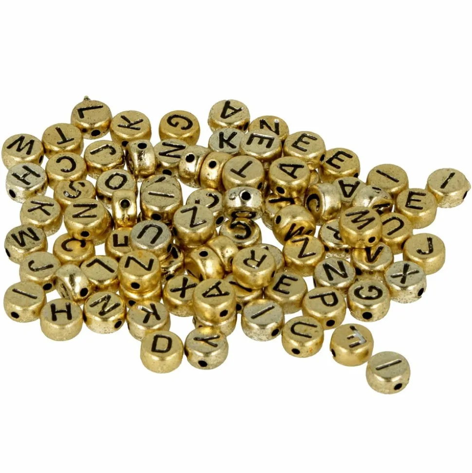 ARTEMIO - 300 perles dorées alphabet