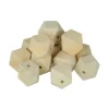 ARTEMIO - 8 perles en bois polygonales 20 x 27 mm