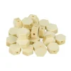 ARTEMIO - 25 perles en bois hexagonales 10 x 5 mm