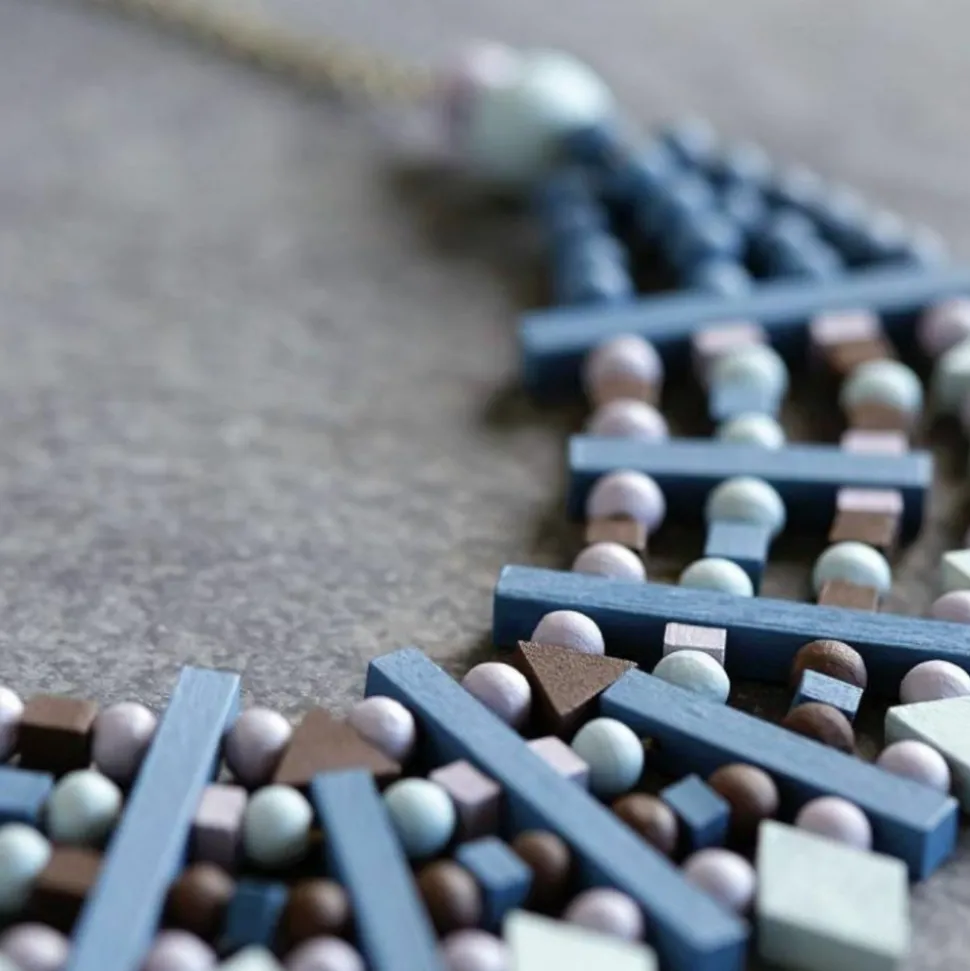 ARTEMIO - 24 perles en bois losanges 30 mm