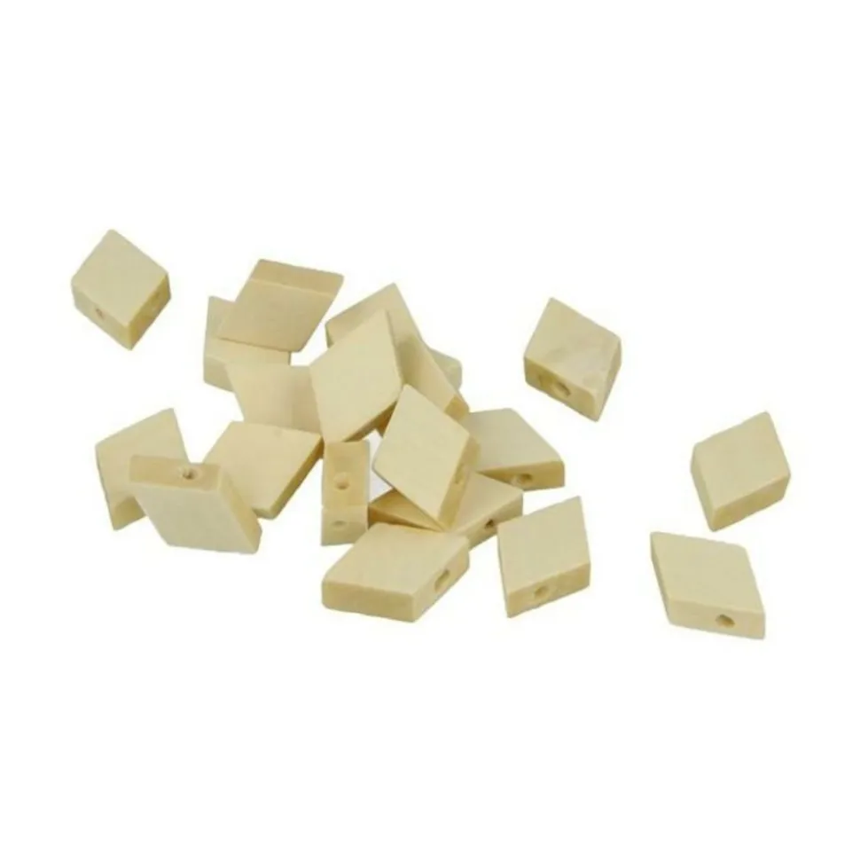 ARTEMIO - 20 perles en bois losanges 20 mm