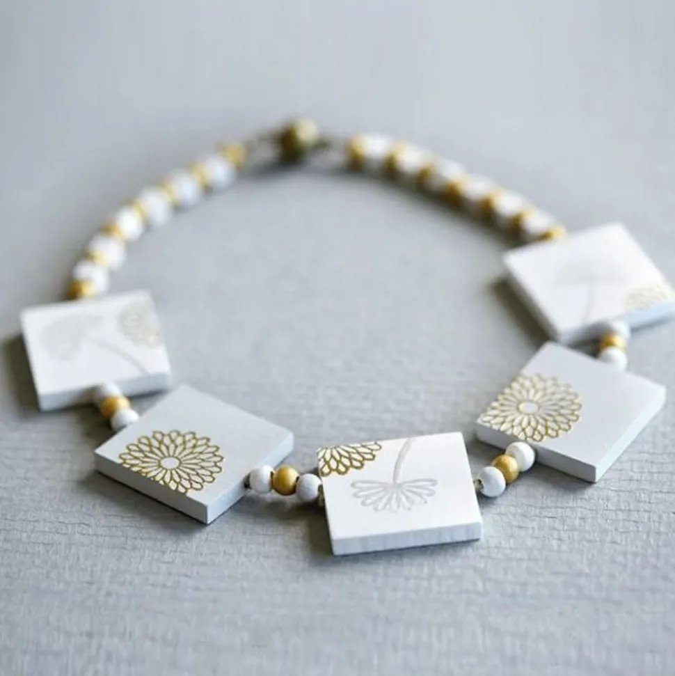 ARTEMIO - 12 perles en bois carrées 30 x 5 mm