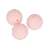 ARTEMIO - 3 perles silicone rondes - 15 mm - rose poudré