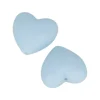 ARTEMIO - 2 perles silicone coeur - 29 x 19 x 12 mm - bleu pastel