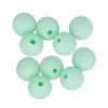 ARTEMIO - 10 perles silicone rondes 10 mm - vert d'eau