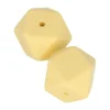 ARTEMIO - 2 perles silicone hexagonales - 17 mm - jaune