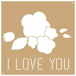 ARTEMIO - 2 pochoirs kraft i love you 20 x 20 cm