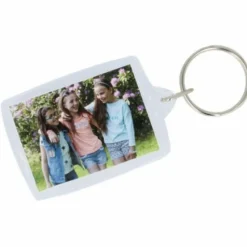 ARTEMIO - 8 porte-clés transparents pour photos 3 x 4,5 cm