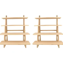 ARTEMIO - 2 présentoirs bois à 4 étagères 38 x 32 x 26 cm