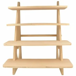 ARTEMIO - 3 présentoirs bois à 4 étagères 38 x 32 x 26 cm