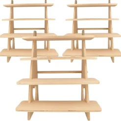 ARTEMIO - 3 présentoirs bois à 4 étagères 38 x 32 x 26 cm