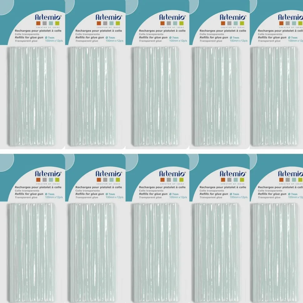 ARTEMIO - 120 recharges pistolet à colle - 7 x 100 mm