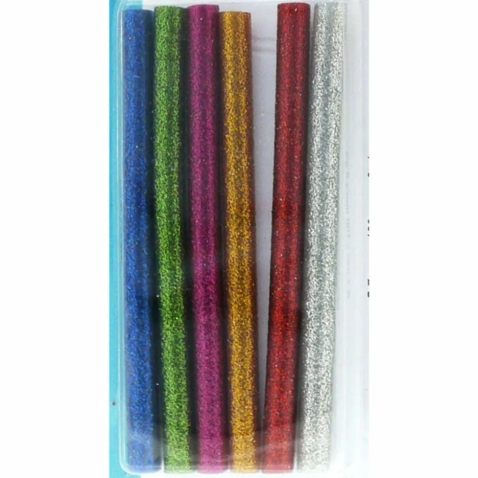 ARTEMIO - 12 recharges pistolet à colle 7 mm - paillettes