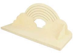 ARTEMIO - 2 étagères en bois arc-en-ciel 40 cm