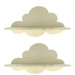 ARTEMIO - 2 étagères en bois nuage 39 cm