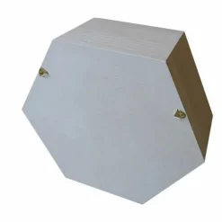 ARTEMIO - 5 étagères hexagonales en bois 24 x 21 x 10 cm