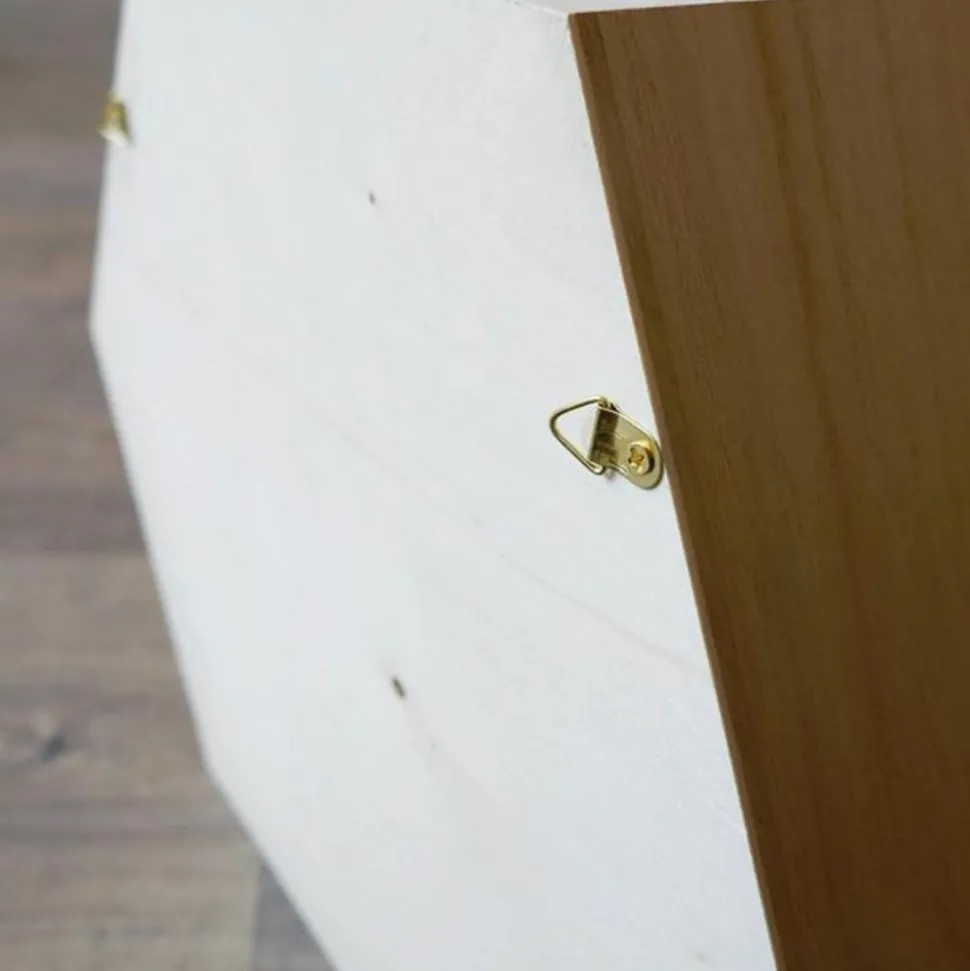 ARTEMIO - 2 étagères hexagone en bois 27 x 23,5 x 10 cm