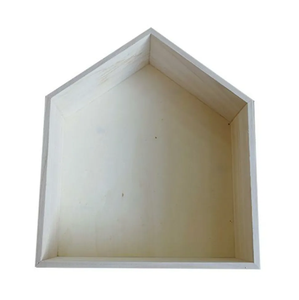 ARTEMIO - Etagère en bois maison 35 x 30 x 10 cm