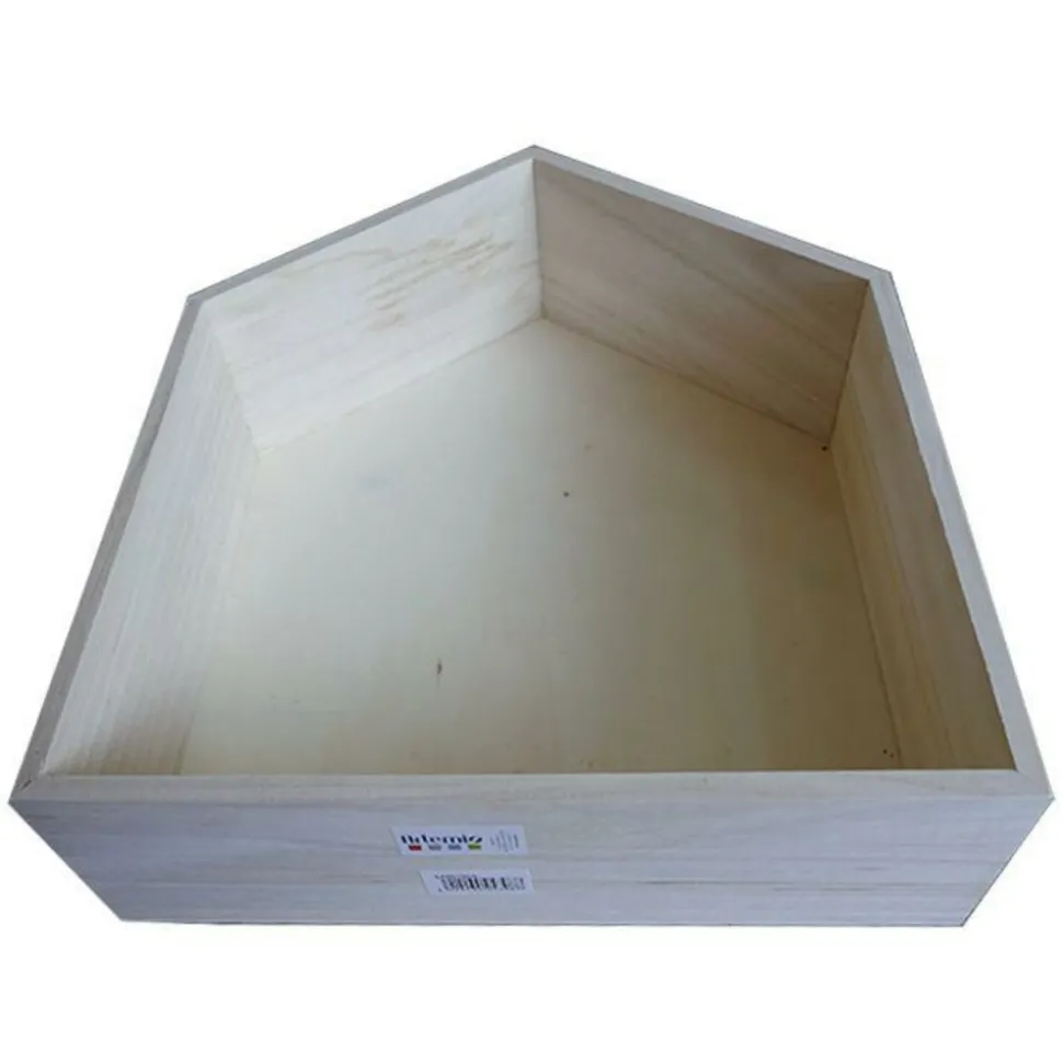 ARTEMIO - Etagère en bois maison 35 x 30 x 10 cm