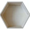 ARTEMIO - Etagère hexagone en bois 30 x 26,5 x 10 cm
