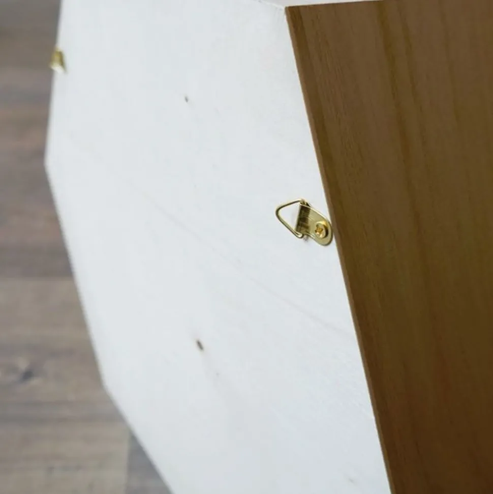 ARTEMIO - Etagère hexagone en bois 30 x 26,5 x 10 cm