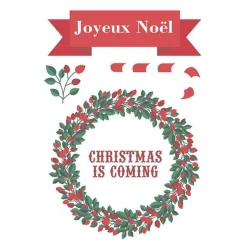 ARTEMIO - Feuille de décalcomanie pour textile christmas is coming