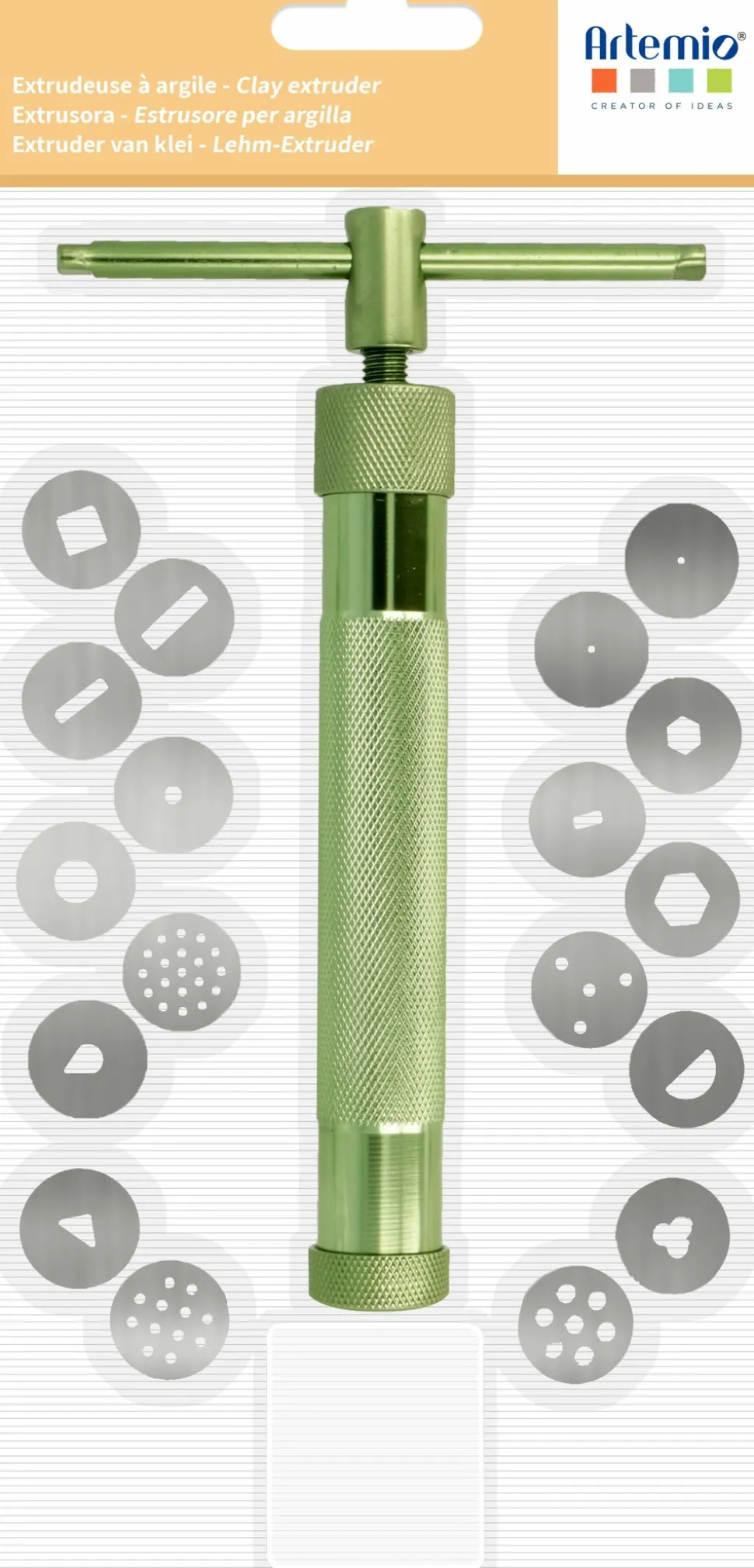 ARTEMIO - Machine extrudeuse pâte à modeler et 20 disques