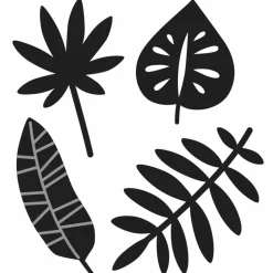 ARTEMIO - Matrices de découpe 4 minies feuilles tropicales