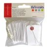 ARTEMIO - Mini étiquettes blanches avec fil métallique 3 x 5,5 cm